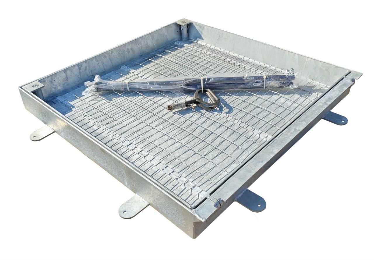 Люк под брусчатку оцинкованный 700х700