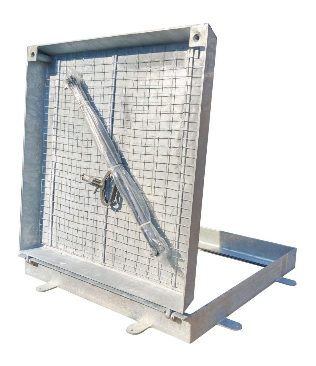 Люк под брусчатку оцинкованный 900х900