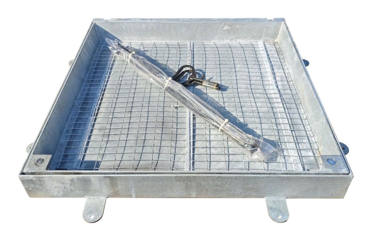 Люк под брусчатку оцинкованный 600х600