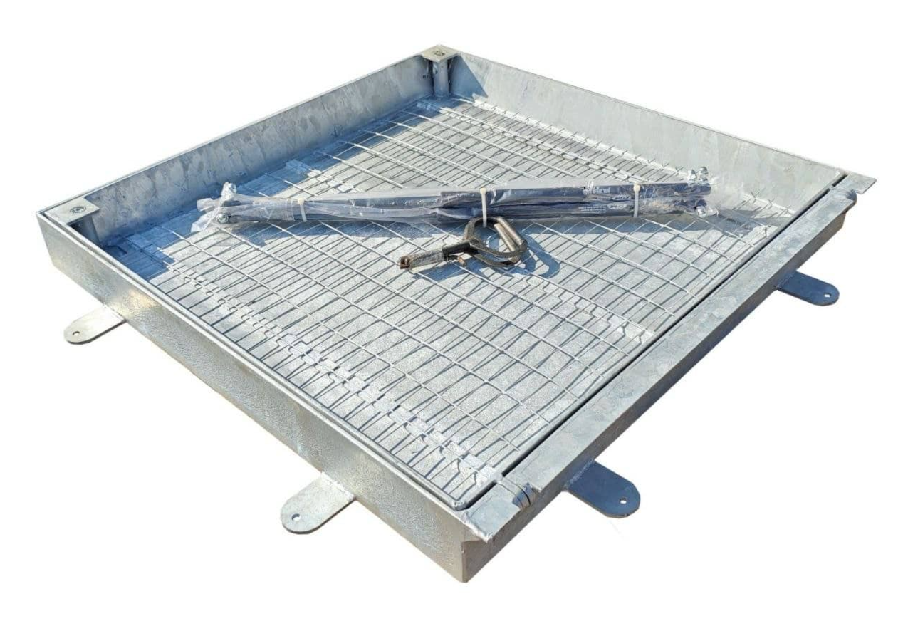 Люк под брусчатку оцинкованный 700х700